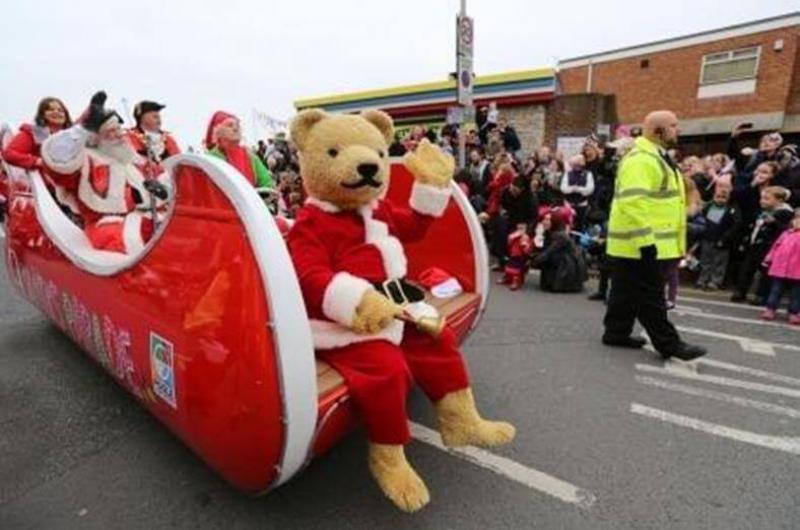 Billy Bear gets dressed up and joins Santa for a sleigh ride!