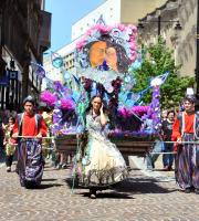 Which graced the streets of Bradford, led by a Bollywood take on Emily Brontë's 