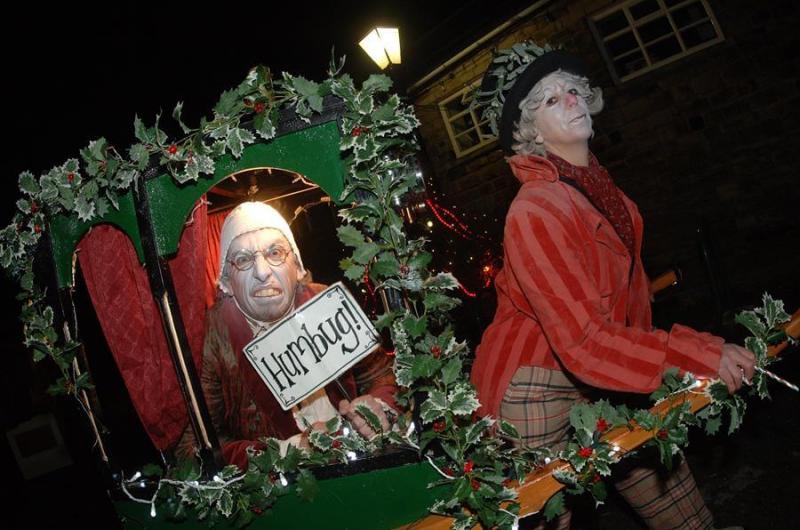 What the Dickens! Celebrate Christmas with everyone's favourite Dickensian delight: Mr Scrooge and his amazing carol singing carriage.