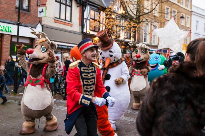 Christmas Parades are always popular with Rudolph and Frosty the Snowman in the line-up!