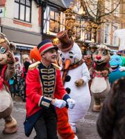 Christmas Parades are always popular with Rudolph and Frosty the Snowman in the line-up!
